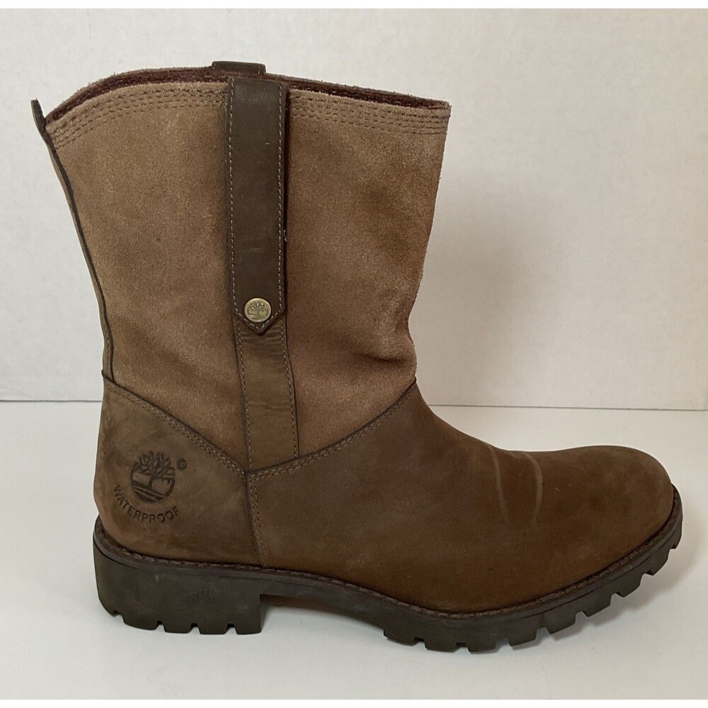Timberland EK Artus Brown Leather Pull On Shoes Casual Winter Size 7M